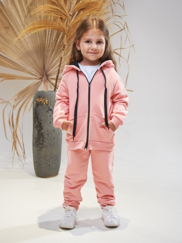 Купить оптом 328-ПЕР. Костюм детский  на молнии, персик, хлопок 65%, 35% ПЭ, 3-х нитка без начеса 98,104,110,116 в Волгограде