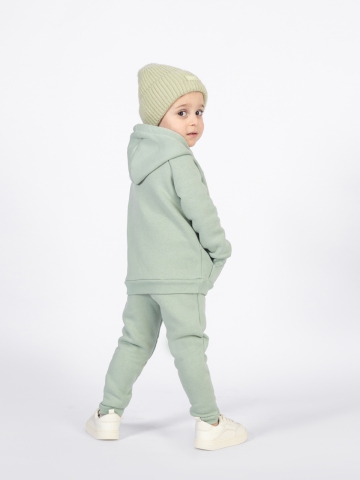 296-ОЛ. Свитшот с капюшоном  + Штаны, хлопок 65%, 35% ПЭ, 3-х нитка (начес) оливковый 98,104,110,116