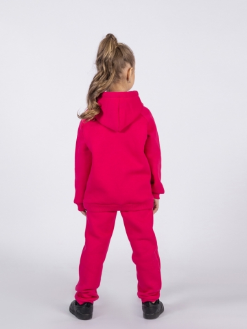 296-Ф. Свитшот с капюшоном + Штаны, хлопок 65%, 35% ПЭ, 3-х нитка (начес) фуксия 98,104,110,116