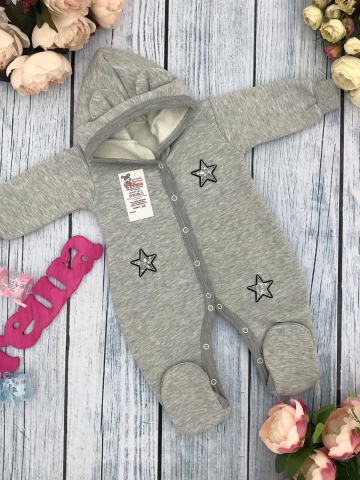 Купить оптом 219-С. Комбинезон ясельный, хлопок 65%, 35% ПЭ, футер с начёсом 62.68,74 в Волгограде