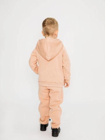 319-К. Костюм детский  на молнии, капучино, хлопок 65%, 35% ПЭ, 3-х нитка (начес) 98,104,110,116