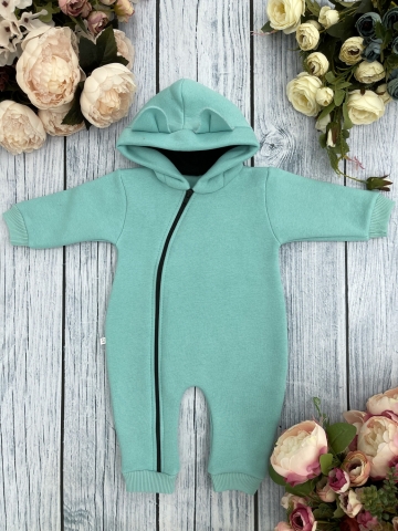 Купить оптом 308-Б. Комбинезон с капюшоном, хлопок 65%, 35% ПЭ, 3-х нитка с начесом + интерлок 62,68,74,80 в Волгограде